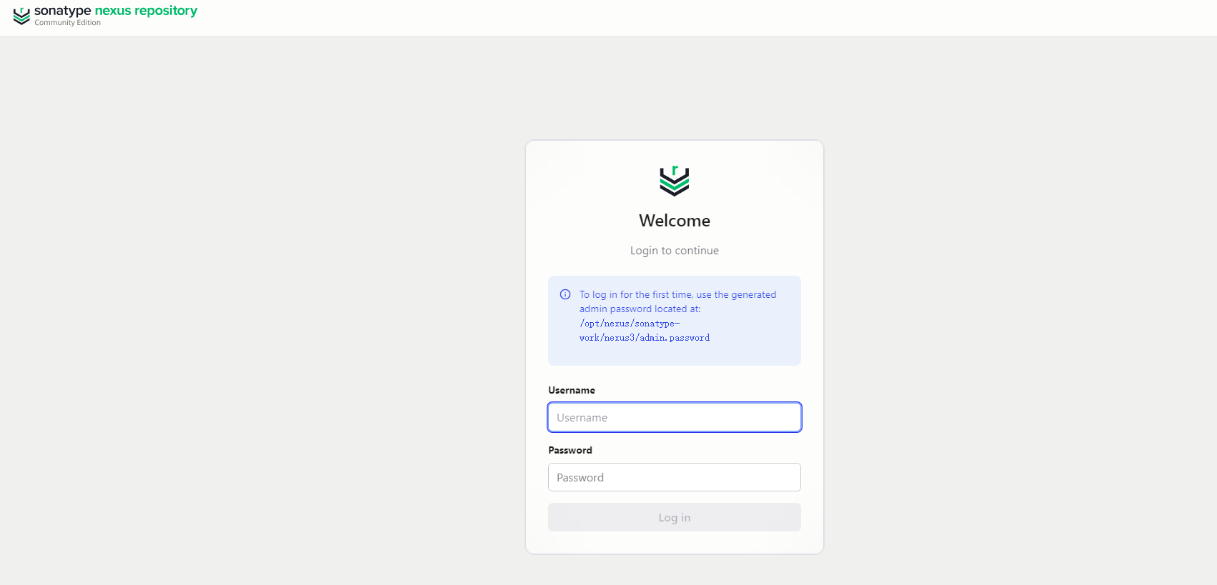 Nexus 登录页面
